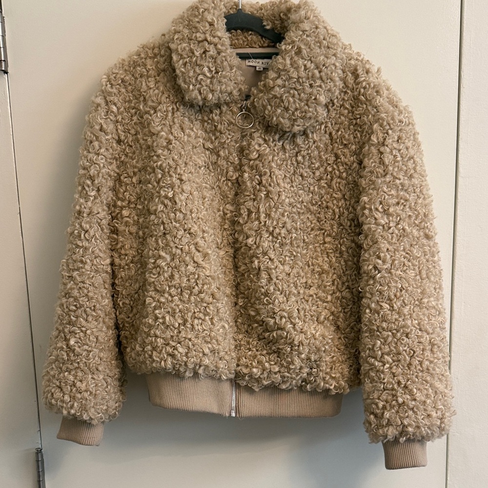 Moon River Cream Teddy Jacket
